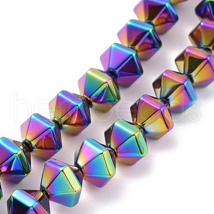 Electroplated Non-magnetic Synthetic Hematite Beads Strands G-G862-01C-1