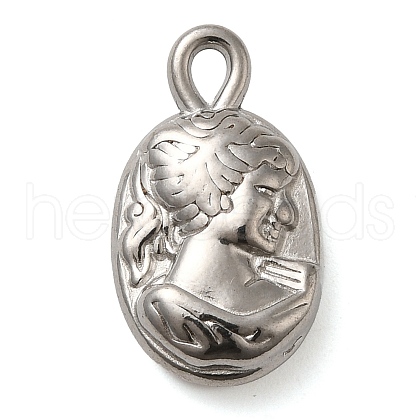 304 Stainless Steel Pendants STAS-M070-09P-1