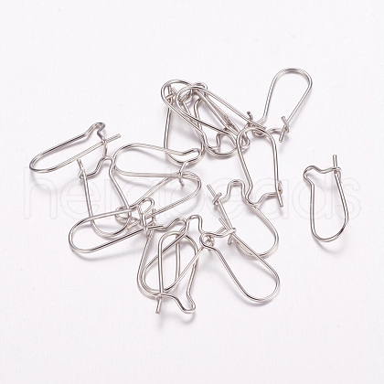 Brass Hoop Earrings Findings Kidney Ear Wires EC221-1-1