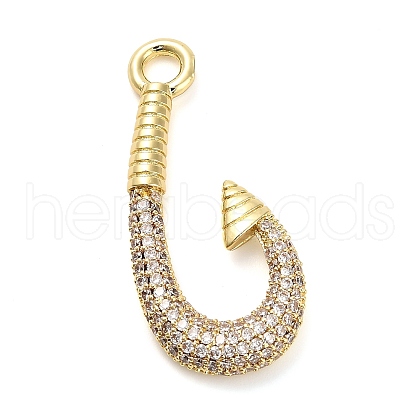 Brass Micro Pave Cubic Zirconia Pendants KK-L229-064G-1