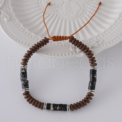 Hip Hop Style Synthetic Turquoise Braided Bracelets FC4703-1-1