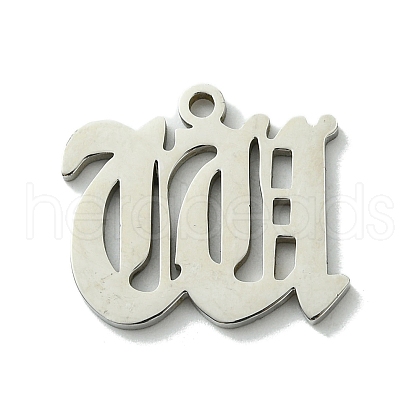 Non-Tarnish 201 Stainless Steel Pendants STAS-B055-01P-W-1