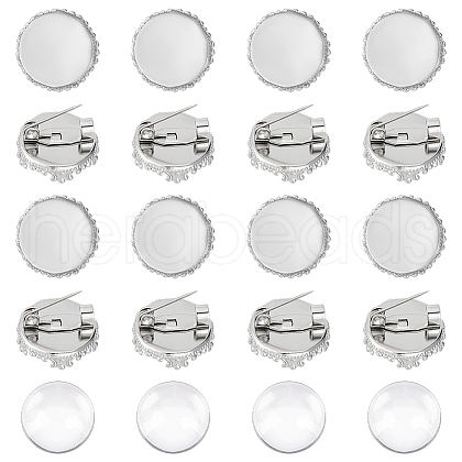 Unicraftale DIY Blank Dome 304 Stainless Steel Making Kit DIY-UN0056-13-1