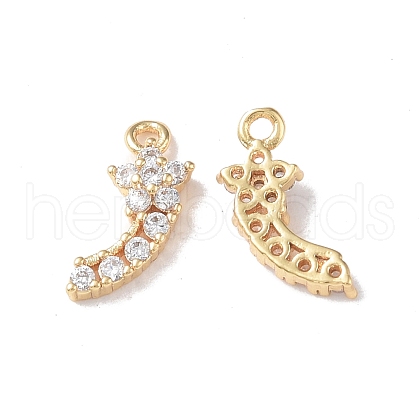 Brass Micro Pave Cubic Zirconia Pendants KK-I702-55G-1
