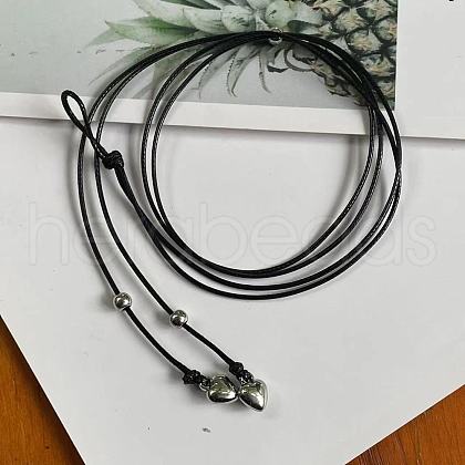 Imitation Leather Alloy Charm Wrap Anklets WGACC3A-03-1