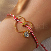 Brass Bead Star Heart Bracelets ZM7063-1