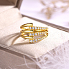 French Vintage Style S925 Sterling Silver Micro Pave Clear Cubic Zirconia Ring TL9311-2-1