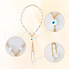 Glass & Pearl Beaded Car Hanging Decorations HJEW-DR00019-3