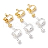 20Pcs 2 Colors Racking Plated Brass Clip-on Earring Findings KK-CJ0002-11-6