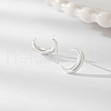 Moon S925 Sterling Silver Stud Earrings UD3034-4