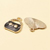 16Pcs 8 Style Rack Plating Alloy Enamel Pendants ENAM-FS0001-40-4