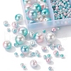 497Pcs 5 Style Rainbow ABS Plastic Imitation Pearl Beads OACR-YW0001-09B-6