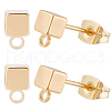 Beebeecraft 10Pairs Brass Stud Earring Findings KK-BBC0011-31-1