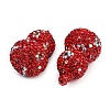 Handmade Polymer Clay Rhinestone Beads CLAY-B006-01-2