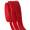   3 Rolls 3 Styles Sparkle Single Face Velvet Ribbons OCOR-PH0004-13-1