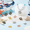 SUNNYCLUE 50Pcs 5 Colors Alloy Pendants FIND-SC0011-60-4