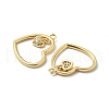 Brass Micro Pave Cubic Zirconia Pendants KK-H460-44G-2