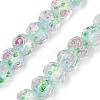 Handmade Foil Lampwork Beads Strands FOIL-S136-001G-1