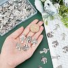 CHGCRAFT 60Pcs 3 Style Zinc Alloy Pendants FIND-CA0003-45-3