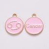 Alloy Enamel Pendants X-ENAM-S124-01B-09D-1