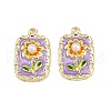 Alloy Enamel Pendants PALLOY-P311-01C-G-1
