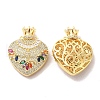 Brass Micro Pave Cubic Zirconia 2-Loop Pendants KK-A180-22G-1