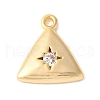Brass Micro Pave Clear Cubic Zirconia Pendants KK-U064-08G-1