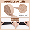 BENECREAT 4M 2 Colors Polyester Non-Slip Silicone Gripper Band OCOR-BC0007-31-4