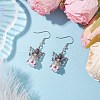 Angel Handmade Glass Seed Beads Dangle Earrings for Women EJEW-MZ00394-02-1