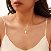 Mother's Day Jewellery Round Natural Freshwater Pearl Pendant Necklaces NJEW-G153-03G-2