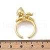 Brass Micro Pave Cubic Zirconia Cuff Rings for Women RJEW-F182-08B-G-5