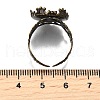 Cuff Brass Filigree Ring Components KK-E477-AB-NF-4