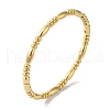 304 Stainless Steel Textured Ring Hinged Bangles for Women BJEW-I315-17G-1