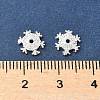 Brass Micro Pave Clear Cubic Zirconia Bead Caps KK-A254-09S-2
