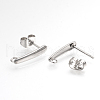 Non-Tarnish 304 Stainless Steel Stud Earring Findings X-STAS-Q223-04-3