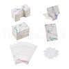 Fashewelry 210Pcs Marble Pattern Paper Hair Ties & Earring Display Card Sets CDIS-FW0001-03-2