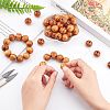 OLYCRAFT 120Pcs Round Natural Wood Beads WOOD-OC0001-85-LF-3