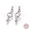 925 Sterling Silver Spring Ring Clasps STER-G019-A-08S-2