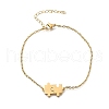 201 Stainless Steel Pulsera Puzzle Link Bracelets BJEW-B128-03G-4