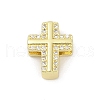 Brass Cubic Zirconia Beads KK-D317-116G-1
