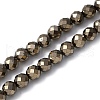 Electroplated Synthetic Non-magnetic Hematite Beads Strands G-H072-B01-01-2