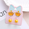 Alloy Plastic Clip-on Earrings for Kid WG21FF0-22-1