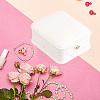 CALFOVERA 2Pcs PU Leather Necklace Pendant Gift Boxes LBOX-CL0001-01-5