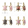 20Pcs 4 Colors Alloy Enamel Pendants ENAM-CJ0002-44-2
