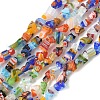 Handmade Millefiori Lampwork Beads Strands LAMP-P070-02A-04-1