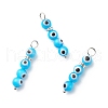 Handmade Evil Eye Lampwork  Pendants PALLOY-JF01725-01-1
