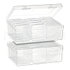 Rectangle PP Plastic Bead Organizer Storage Box with 12Pcs Small Plastic Hinged Lid Beads Containers CON-WH0088-32-1