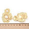 304 Stainless Steel ABS Plastic Pearl Stud Earrings for Women EJEW-U046-12C-G-5