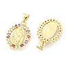 Brass Micro Pave Cubic Zirconia Pendants KK-I657-32G-A-5