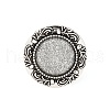 Vintage Adjustable Iron Finger Ring Components Alloy Cabochon Bezel Settings PALLOY-O039-08AS-3